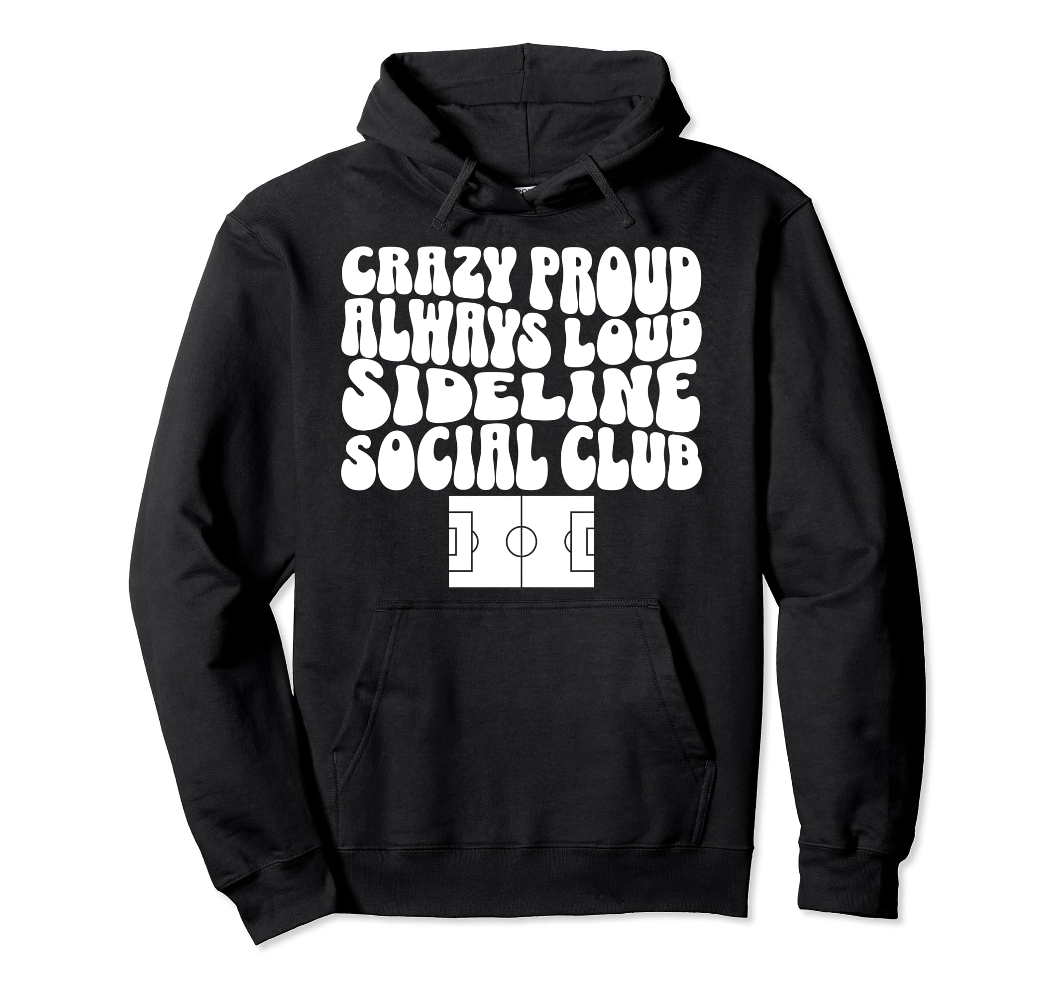 Sideline Social Club Soccer Field Soccer Mom Hoodie - Graphic Print Unisex