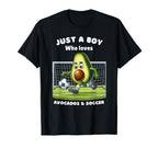 Just Who Loves Avocado And Soccer Funny T-Shirt - Novelty Apparel Unisex