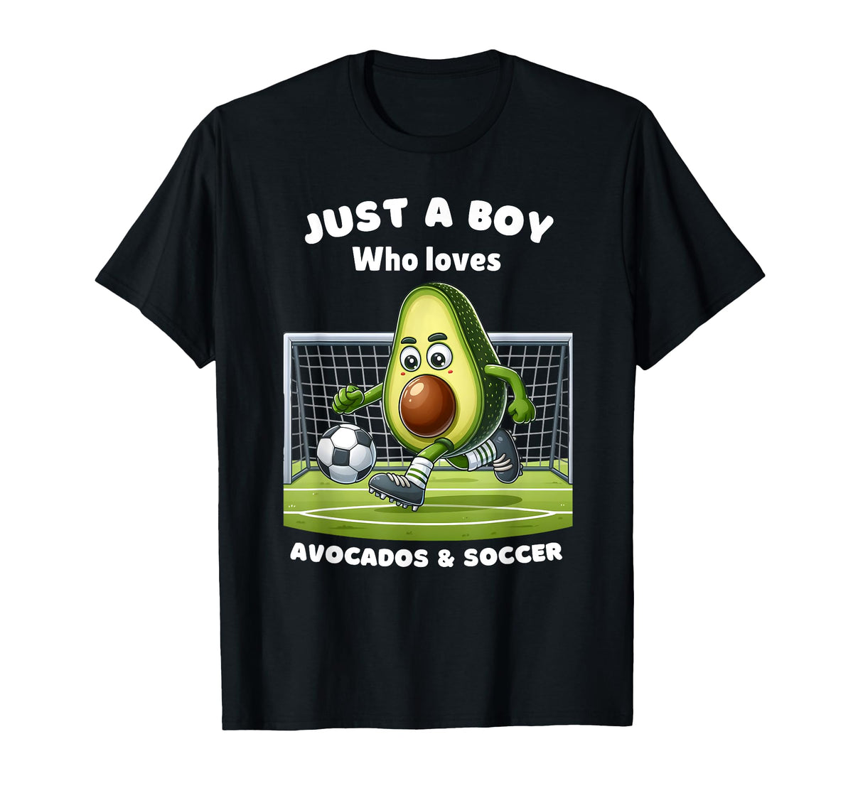 Just Who Loves Avocado And Soccer Funny T-Shirt - Novelty Apparel Unisex