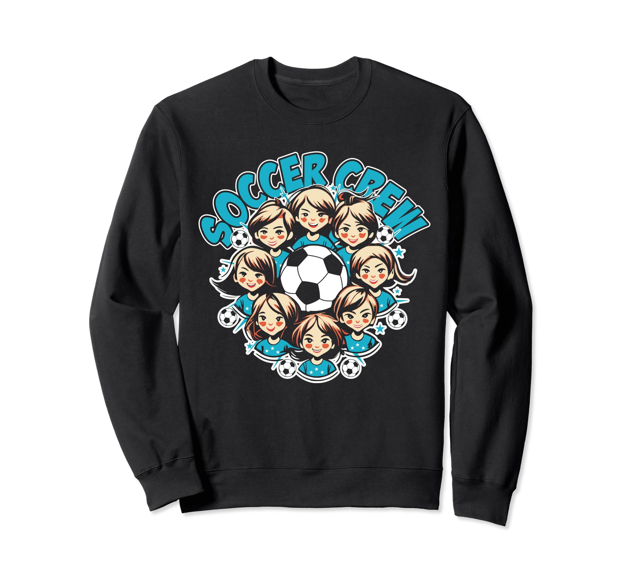 Soccer Ladies Crew Soccer Team Sweatshirt - Custom Art Print for Adults