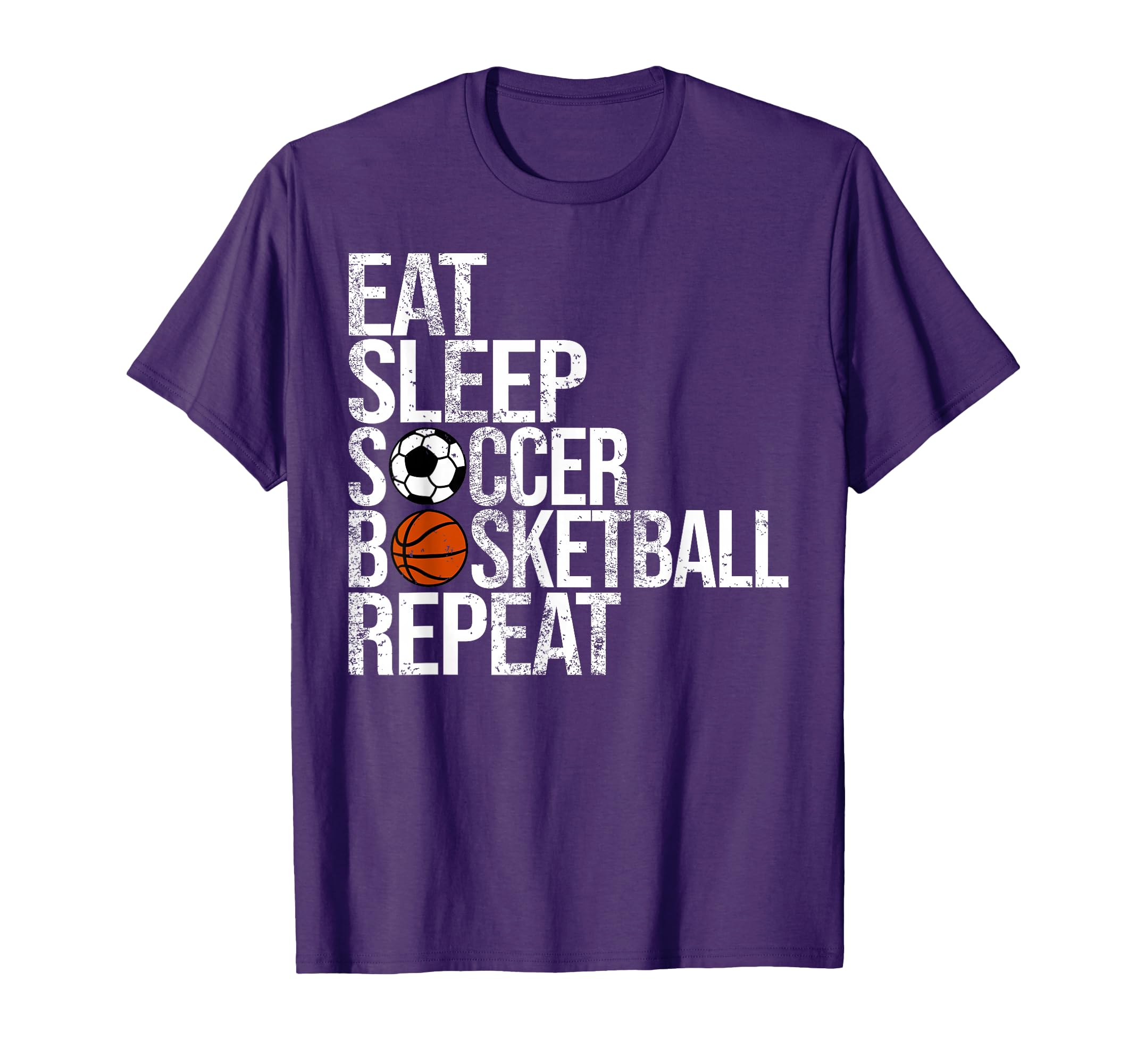 Eat Sleep Soccer Basketball Repeat T-Shirt - Streetwear Style Men Women
