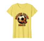 Soccer Heart Beats Passionate T-Shirt - Casual Everyday Wear Unisex