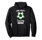 One Lucky Soccer Mom Funny Soccer Hoodie - Minimalist Print Unisex