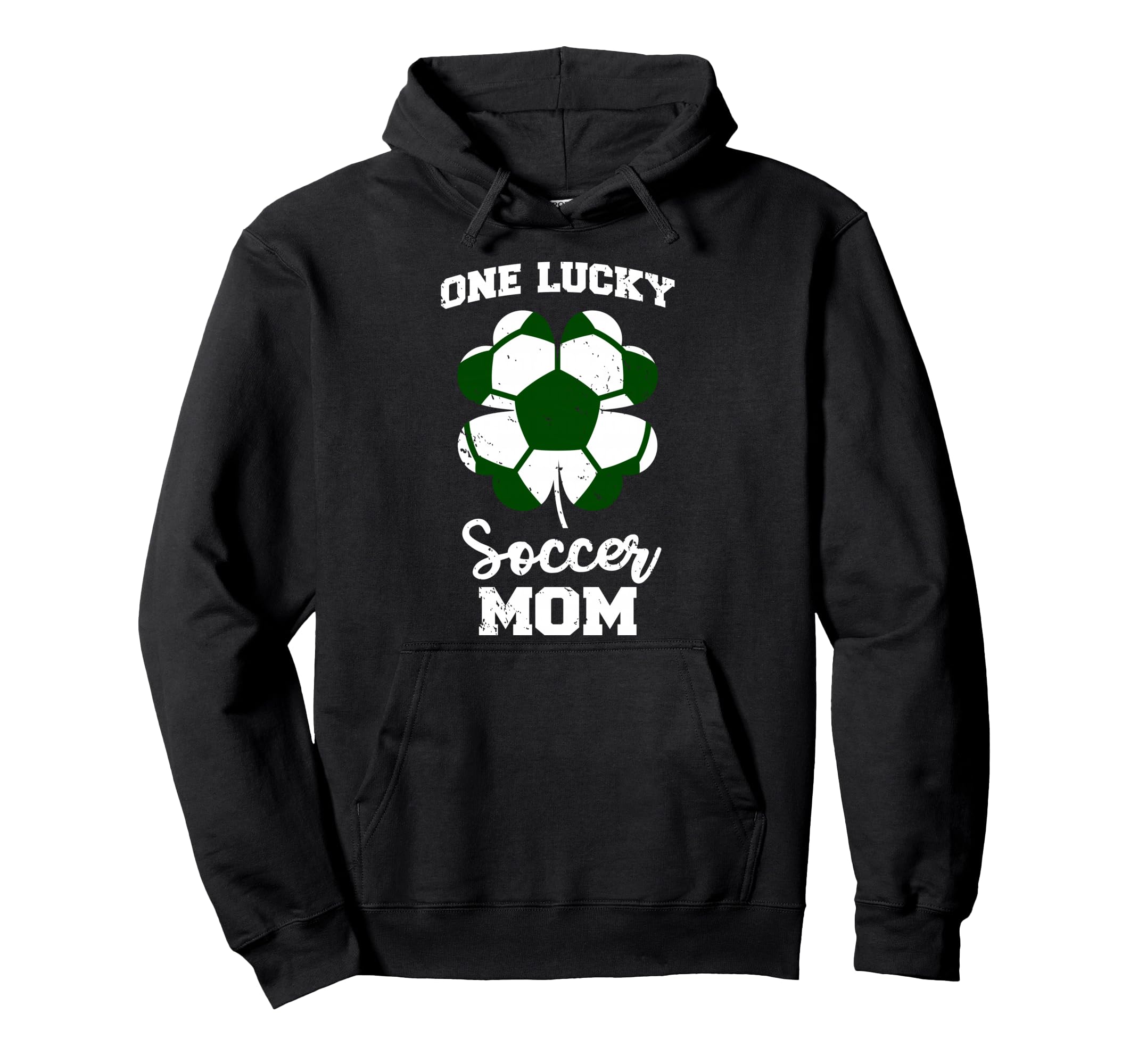 One Lucky Soccer Mom Funny Soccer Hoodie - Minimalist Print Unisex