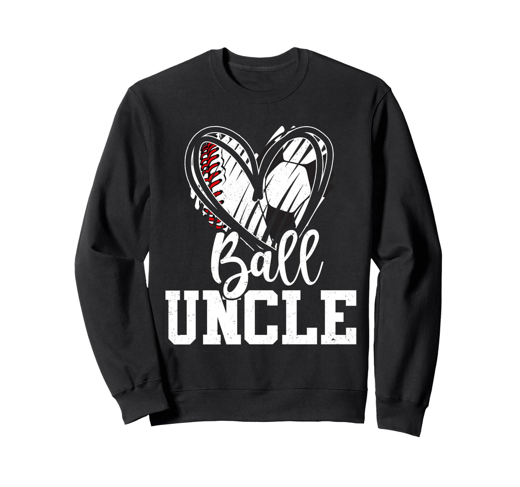Ball Uncle Heart Baseball Soccer Sweatshirt - Minimalist Print Men Women