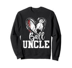 Ball Uncle Heart Baseball Soccer Sweatshirt - Minimalist Print Men Women