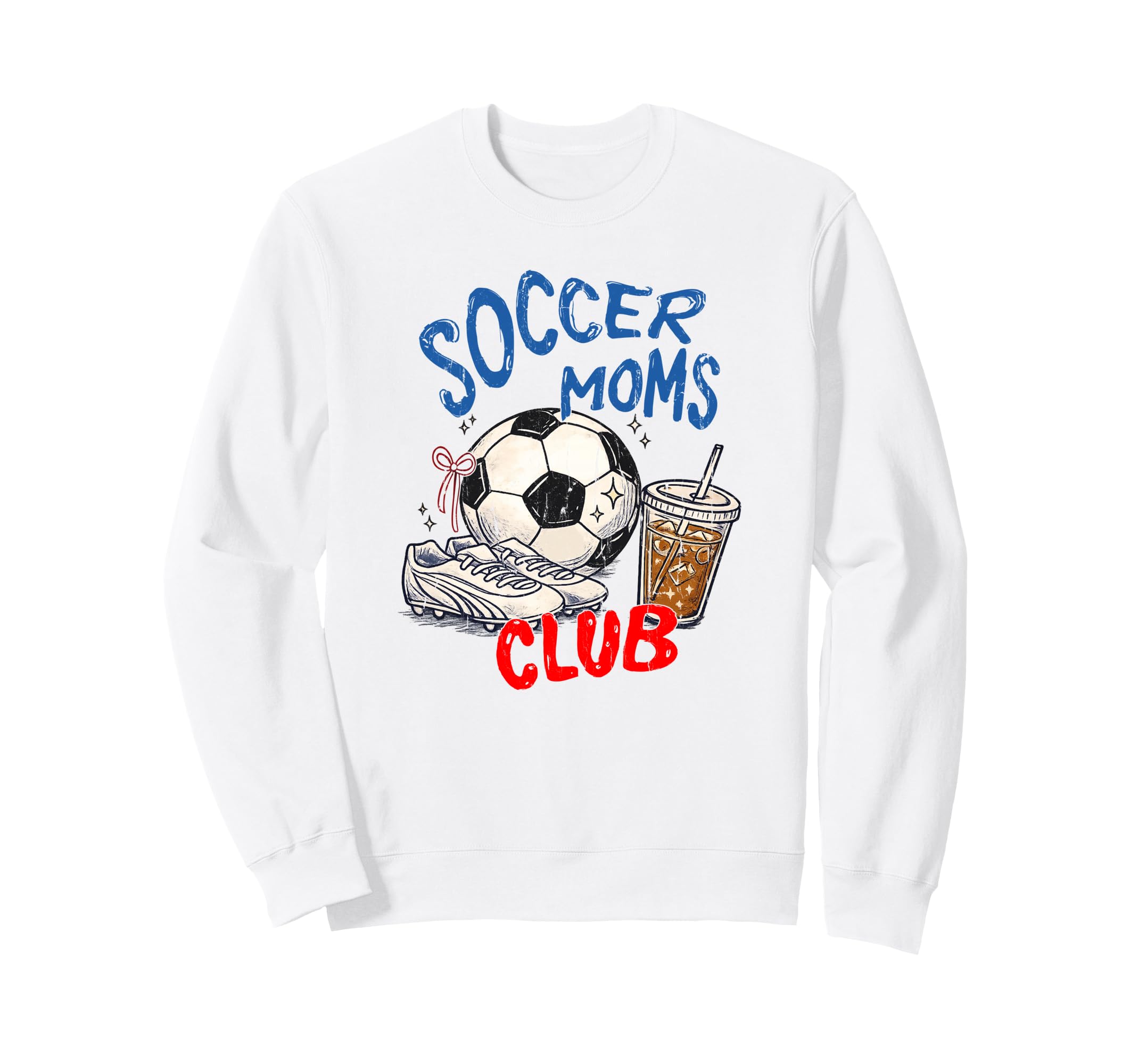Soccer Moms Club Soccer Mom Mothers Sweatshirt - Trendy Graphic Men Women