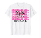 Birthday Lets Kick It Soccer Mom Mama T-Shirt - Minimalist Print Unisex