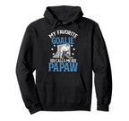My Favorite Ice Hockey Goalie Papaw Ice Hoodie - Unique Graphic for Adults