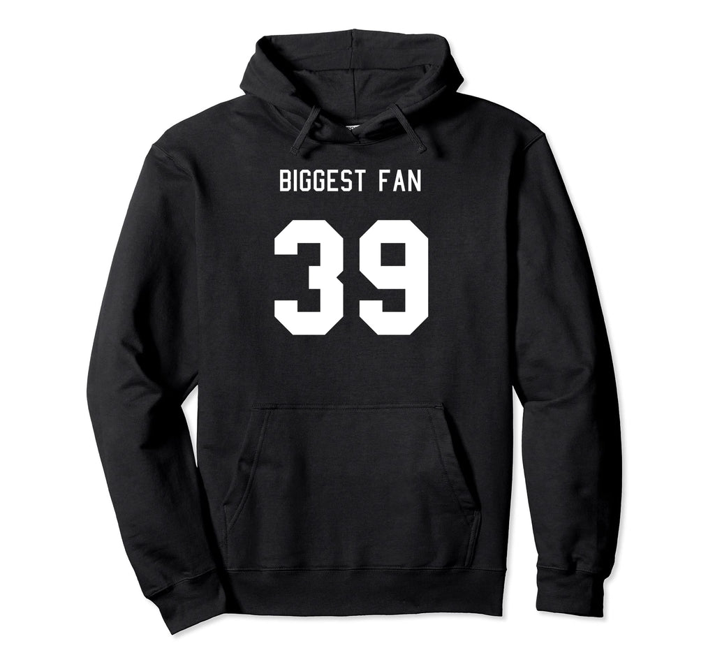 Number 39 Biggest Fan Sport Spirit Wear Hoodie - Unique Graphic Unisex