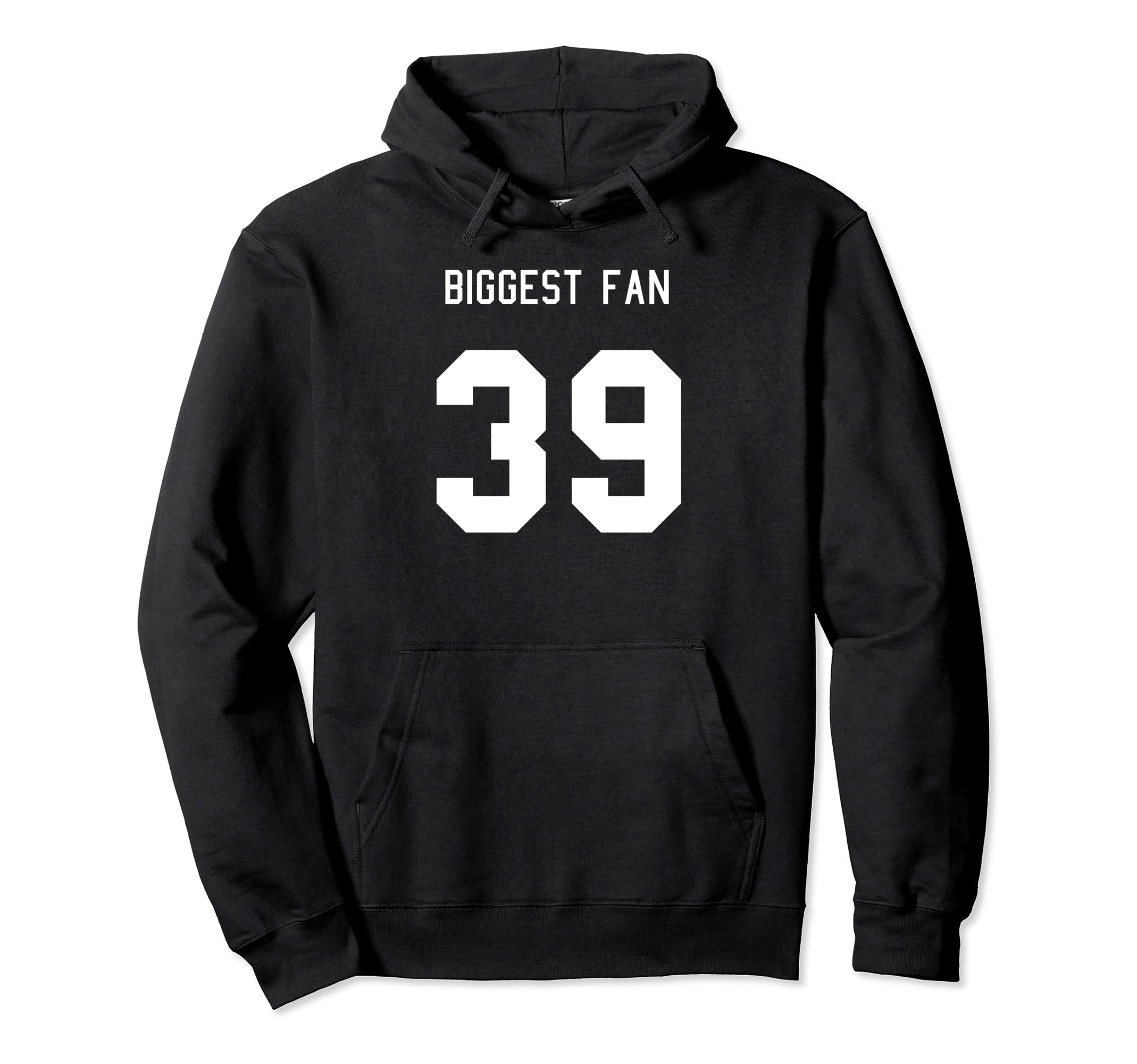 Number 39 Biggest Fan Sport Spirit Wear Hoodie - Unique Graphic Unisex