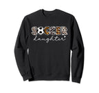 Soccer Daughter Leopard Sweatshirt - Casual Everyday Wear Men Women