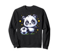 Soccer Player Panda Kicking Sweatshirt - Casual Everyday Wear Unisex
