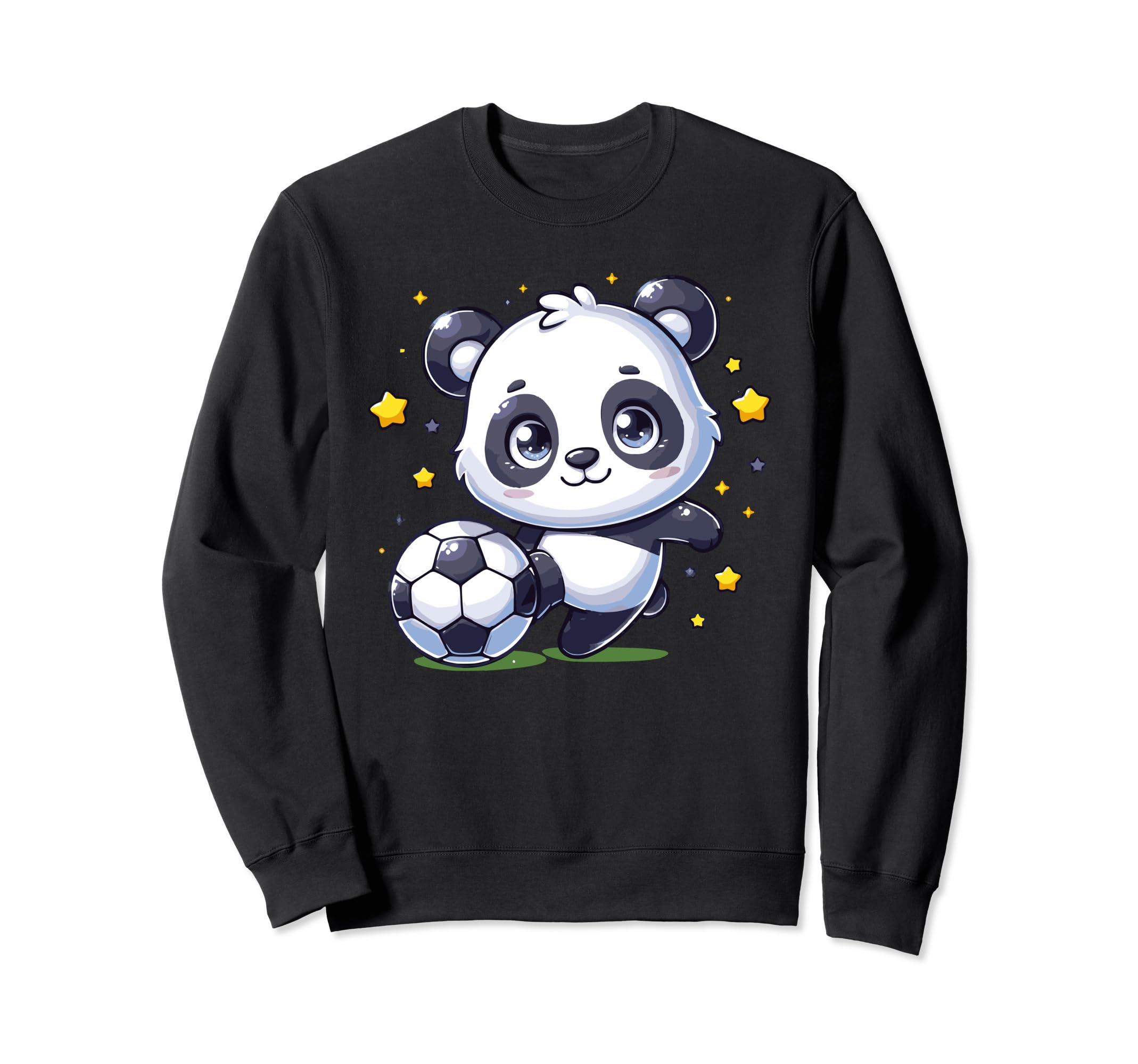 Soccer Player Panda Kicking Sweatshirt - Casual Everyday Wear Unisex