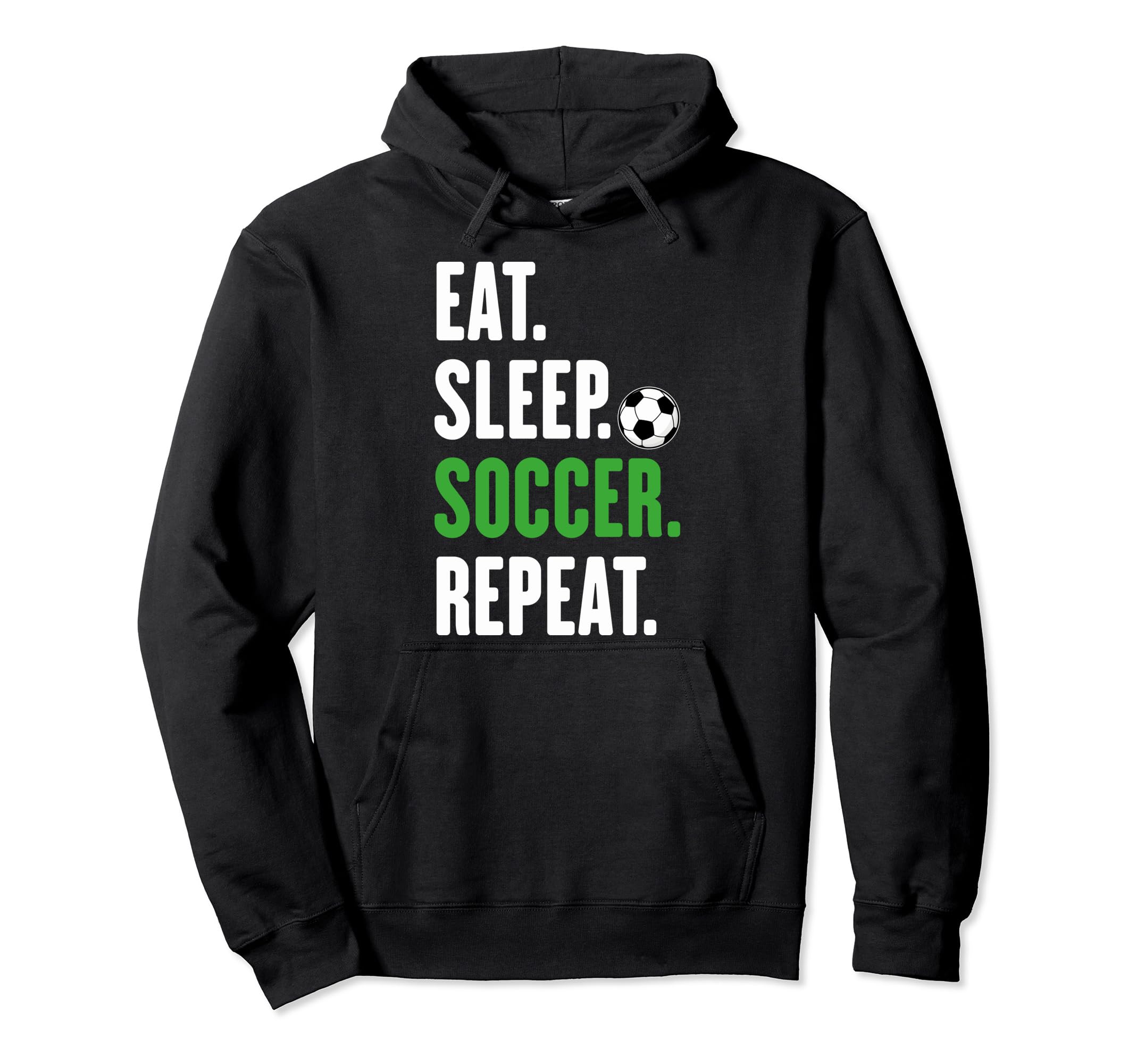 Soccer Players Eat Sleep Soccer Repeat Hoodie - Custom Art Print Unisex