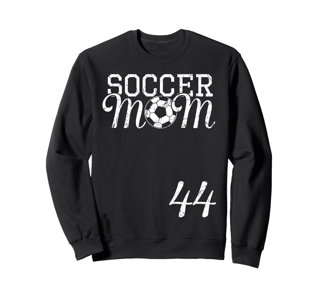 Soccer Mom Jersey Number 44 Sweatshirt - Casual Everyday Wear for Adults