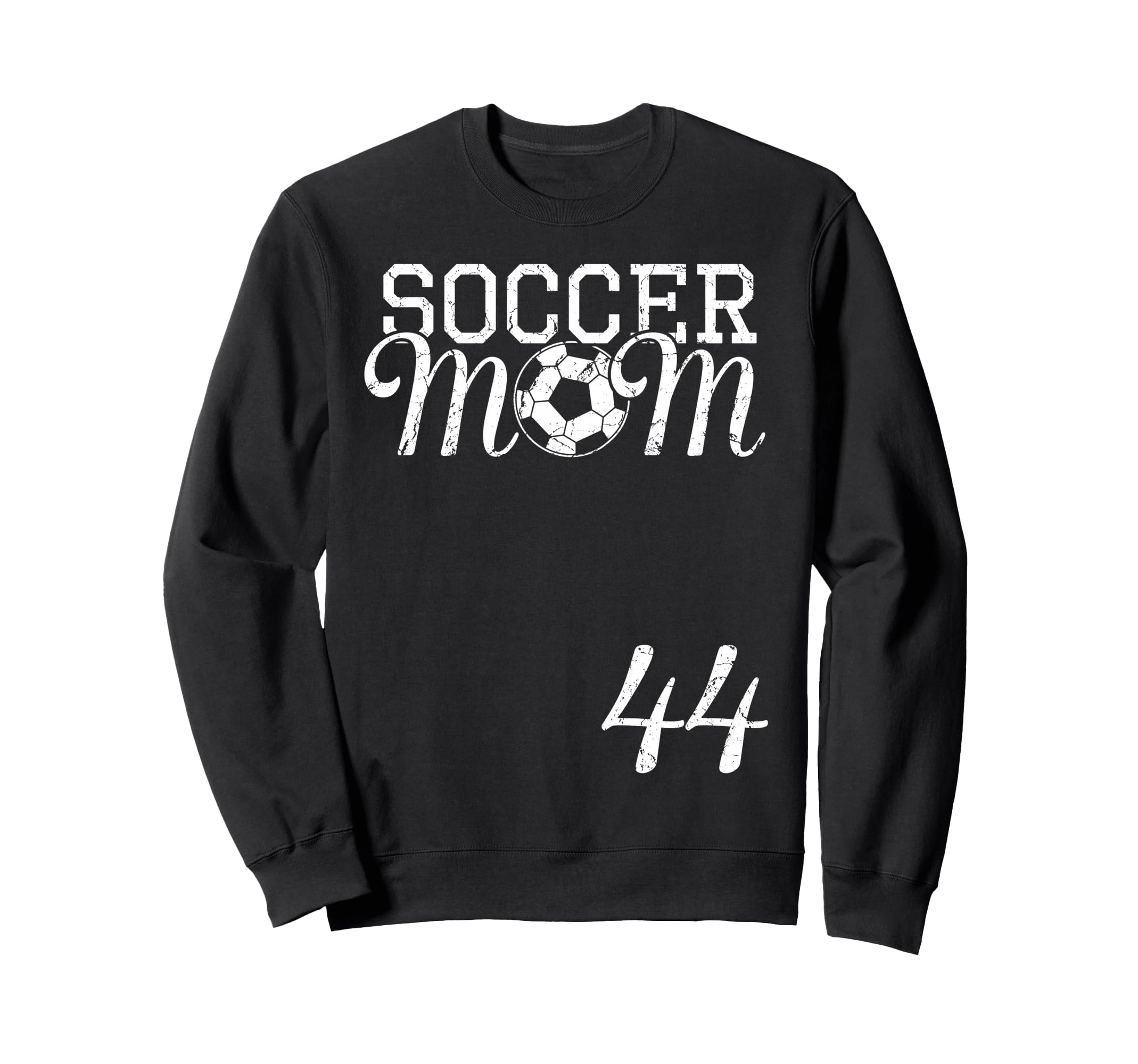 Soccer Mom Jersey Number 44 Sweatshirt - Casual Everyday Wear for Adults
