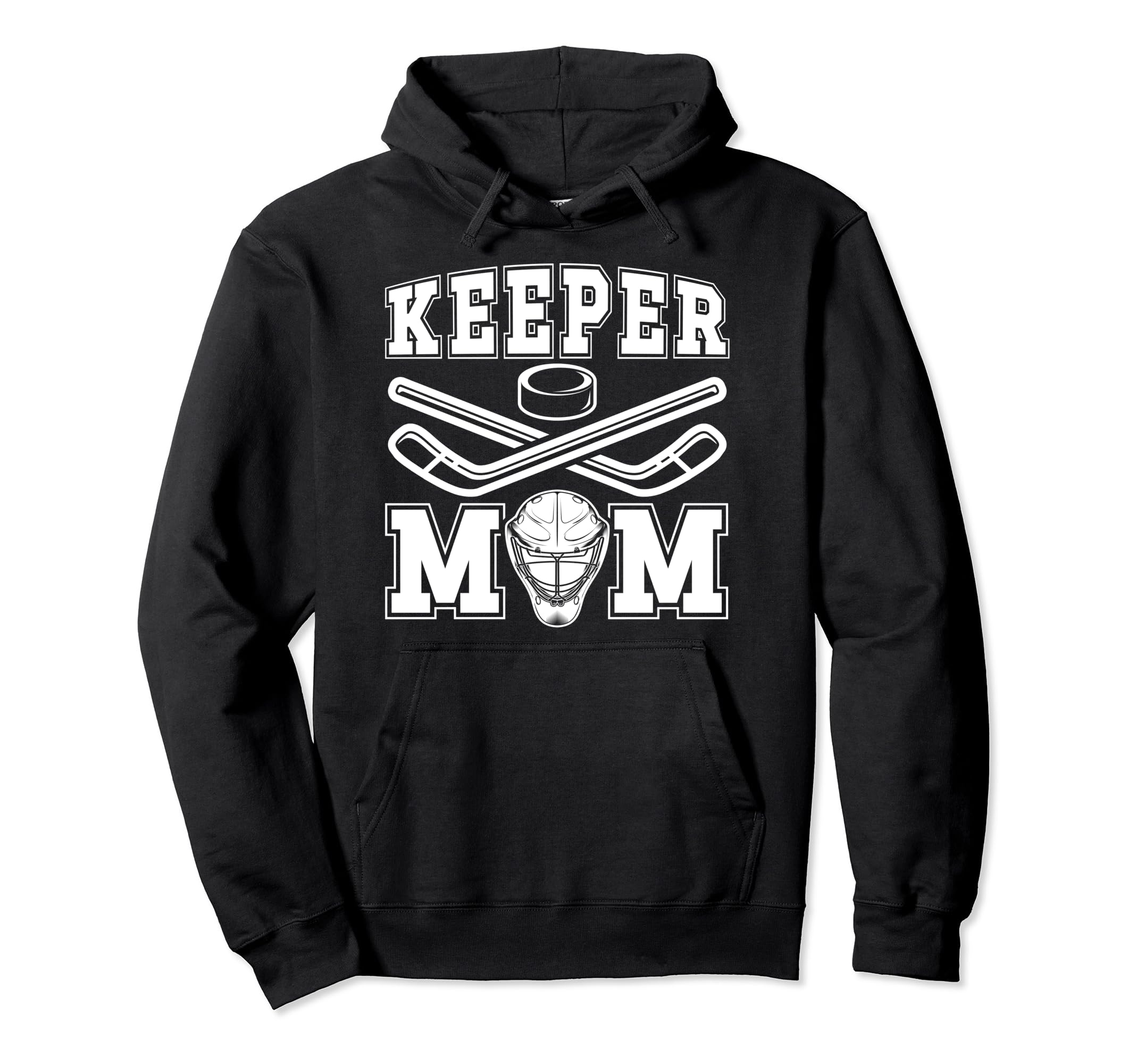 Ice Hockey Keeper Mom Ice Hockey Hoodie - Minimalist Print for Adults
