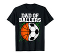 Dad Ballers Basketball Soccer Ball T-Shirt - Custom Art Print for Adults