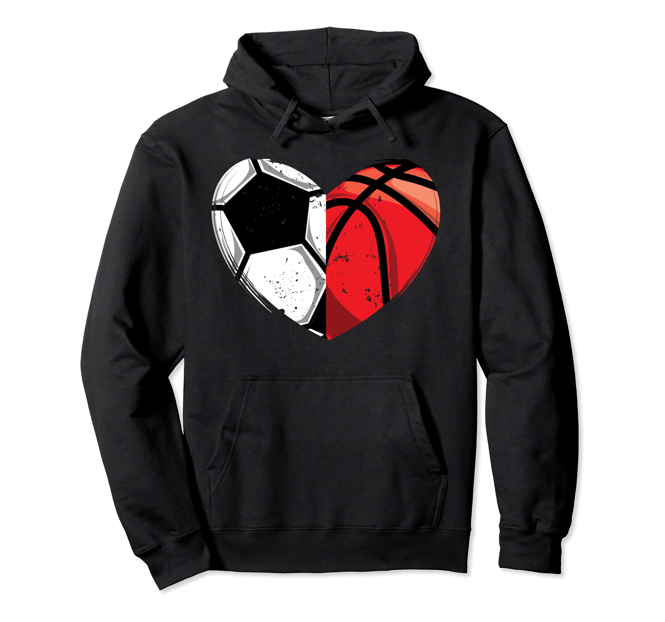 Soccer Heart Basketball Heart Coach Team Hoodie - Streetwear Style Unisex
