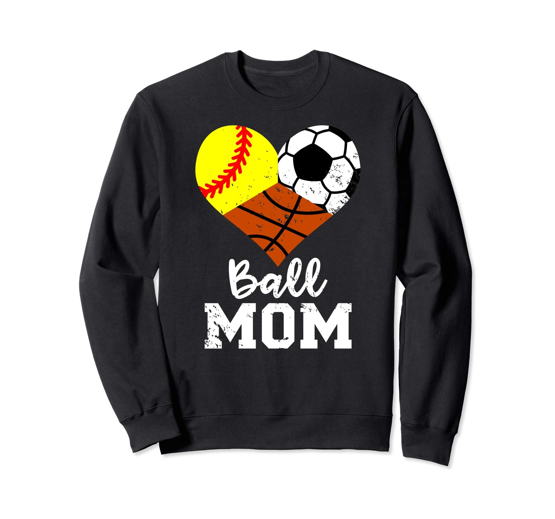Ball Mom Funny Softball Soccer Sweatshirt - Minimalist Print Unisex