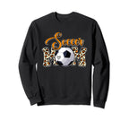 Soccer Mom Leopard Soccer Sports Sweatshirt - Minimalist Print Men Women