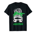 Messy Bun Soccer Mom Glasses Game T-Shirt - Novelty Apparel Men Women