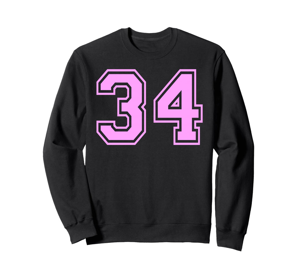 34 Number Thirty Four Sports Varsity Sweatshirt - Unique Graphic Men Women