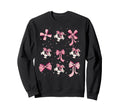 Soccer Ball Coquette Bow Game Day Sweatshirt - Minimalist Print Unisex