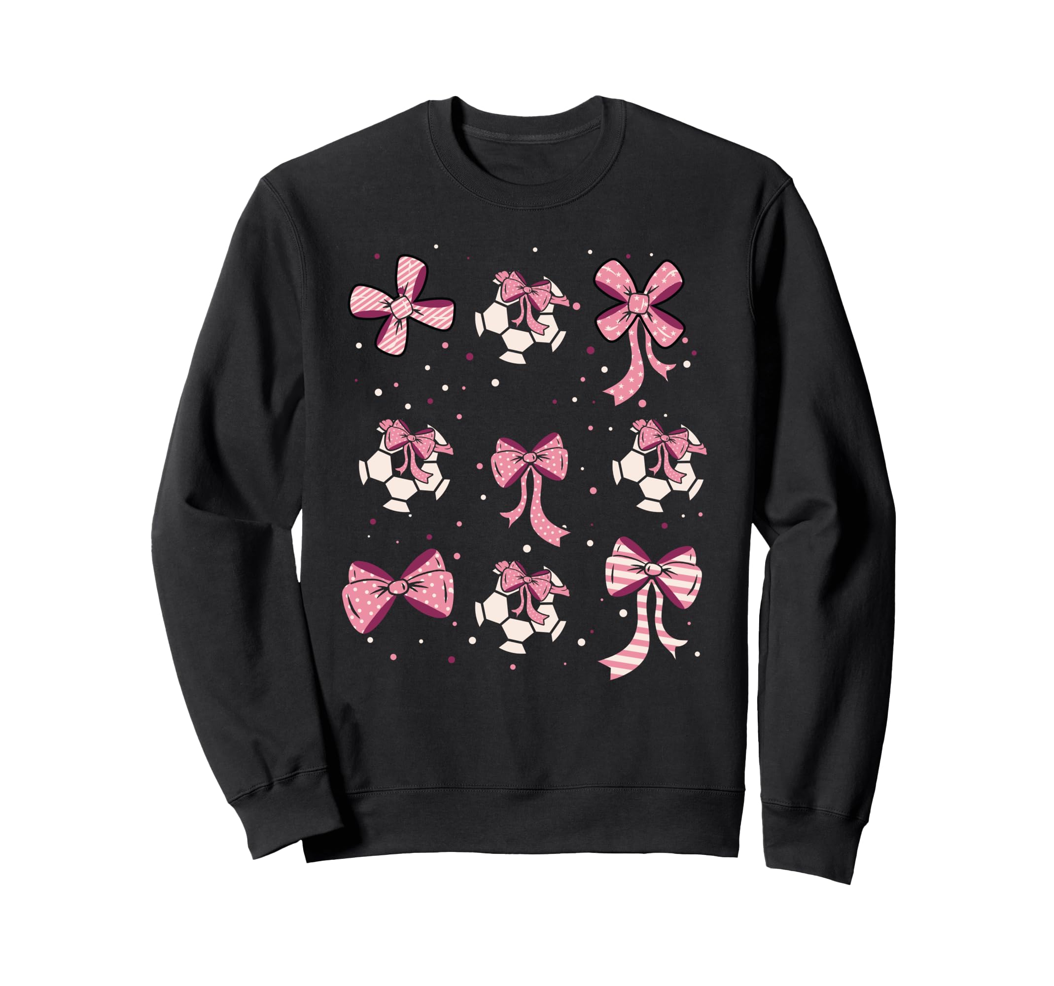 Soccer Ball Coquette Bow Game Day Sweatshirt - Minimalist Print Unisex
