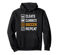 Cleats Cleansheets Soccer Repeat Funny Hoodie - Custom Art Print Men Women