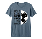 I Coach Tiny Humans Funny Soccer T-Shirt - Novelty Apparel for Adults