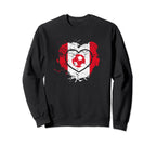 I Love Peru I Love Soccer Sweatshirt - Graphic Print for Adults