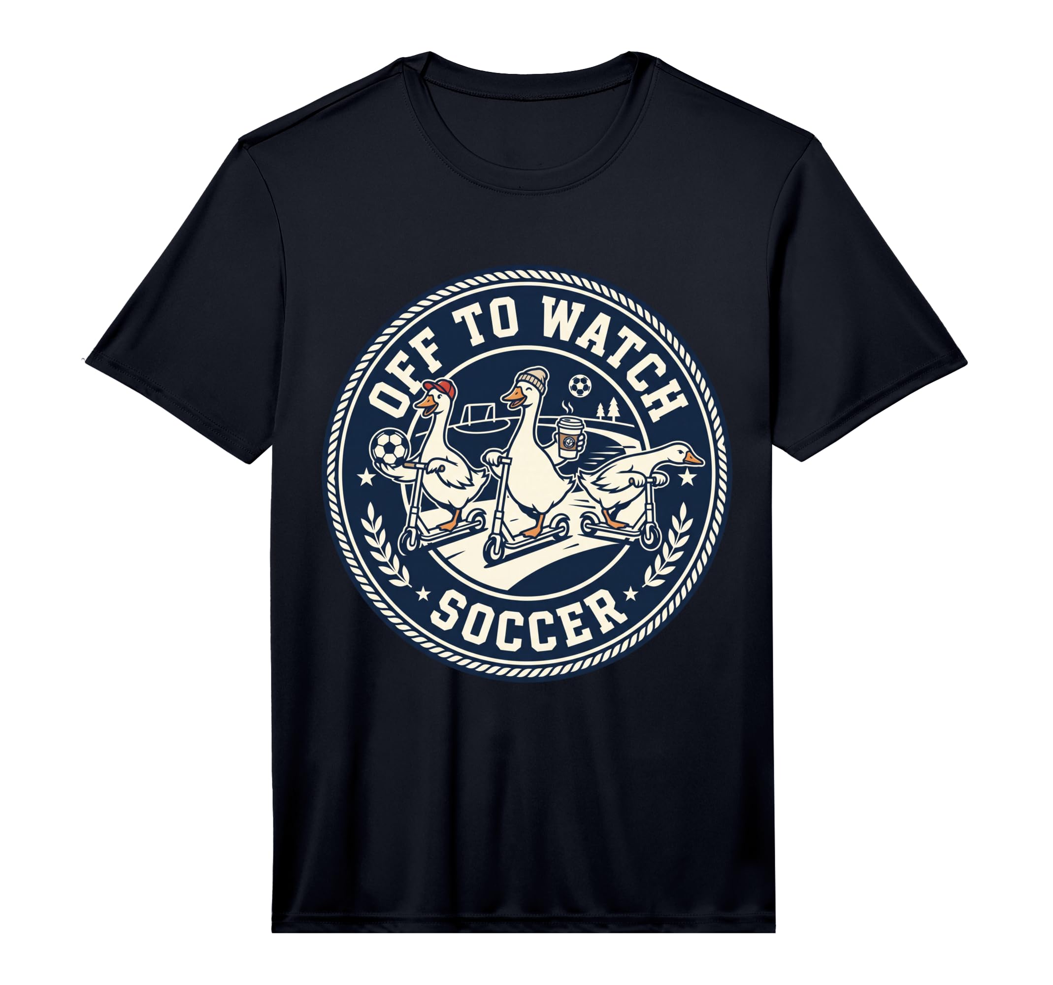 Off To Watch Soccer Silly Goose Funny T-Shirt - Streetwear Style Men Women