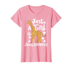 Giraffe Just Who Loves Giraffes T-Shirt - Unique Graphic Men Women