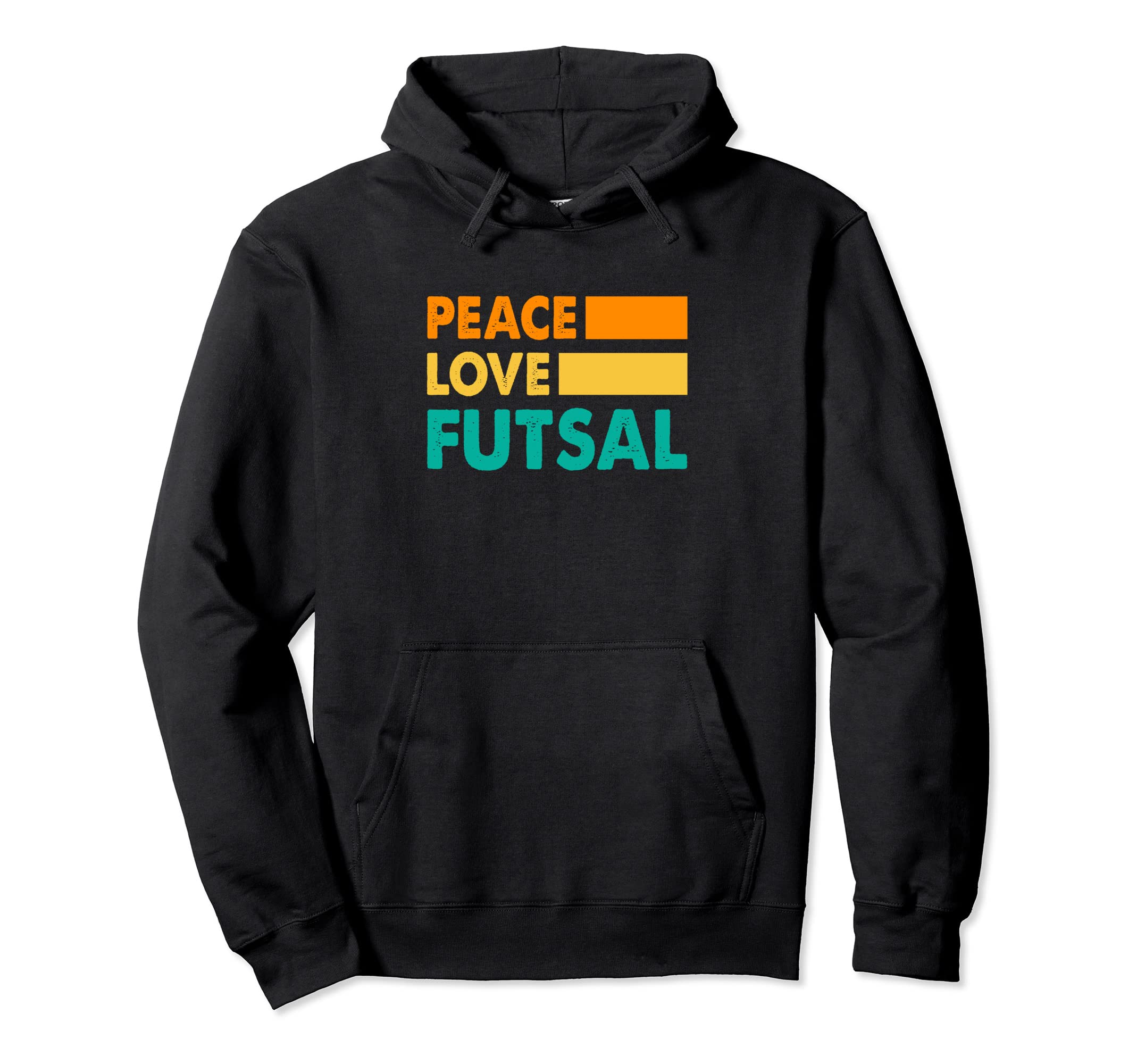Peace Love Futsal Indoor Soccer Player Hoodie - Graphic Print for Adults