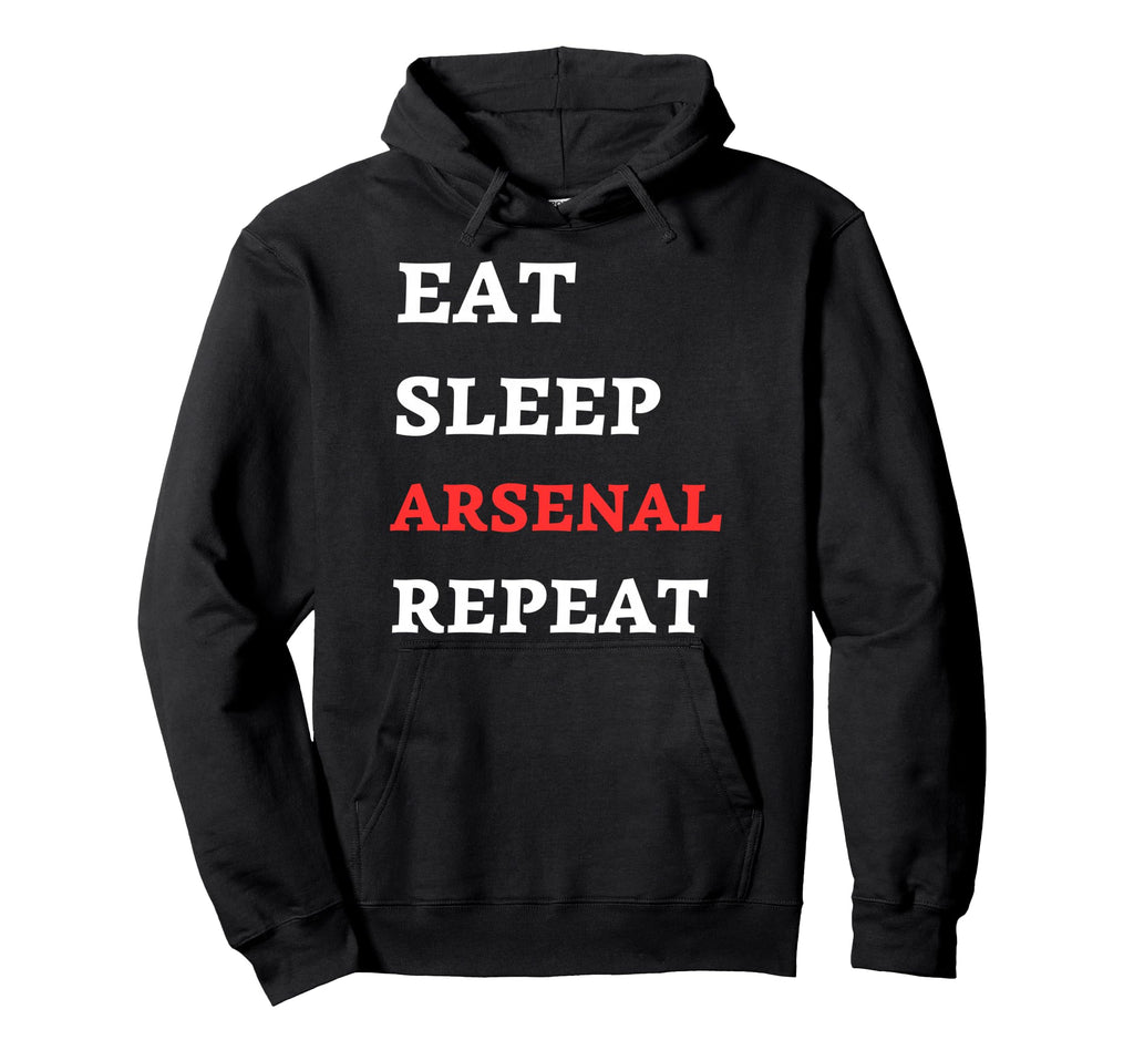 Eat Sleep Arsenal Repeat Hoodie - Novelty Apparel Men Women