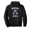 Funny Soccer Ninja Distressed Soccer Hoodie - Aesthetic Graphic Men Women