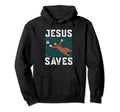 Jesus Saves I Christian Faith I Hoodie - Aesthetic Graphic for Adults
