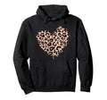 Leopard Cheetah Animal Heart Hoodie - Novelty Apparel Men Women