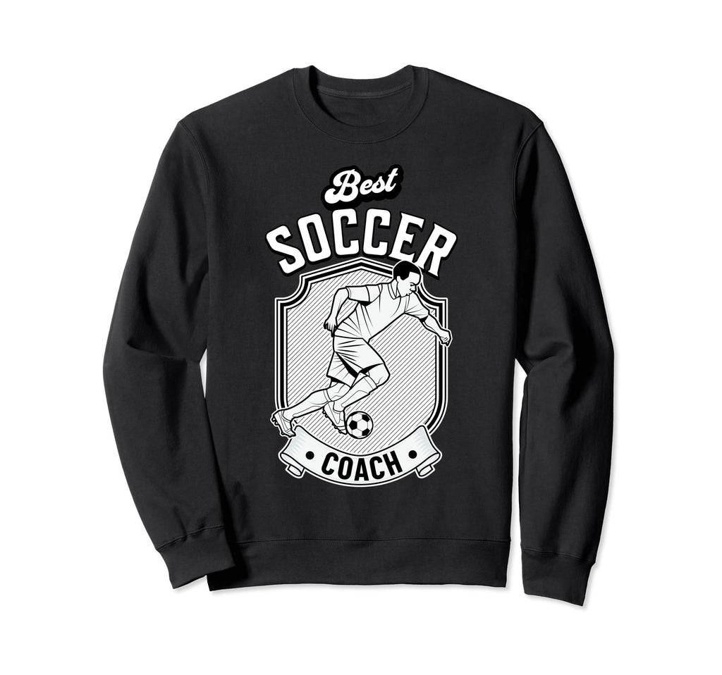 Fun Gift Best Soccer Coach Sweatshirt - Minimalist Print Men Women