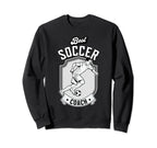 Fun Gift Best Soccer Coach Sweatshirt - Minimalist Print Men Women
