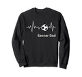 Soccer Papa Soccer Dad Heartbeat Sweatshirt - Custom Art Print Men Women