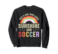 Sunshine Soccer Football Female Ball Sweatshirt - Graphic Print for Adults