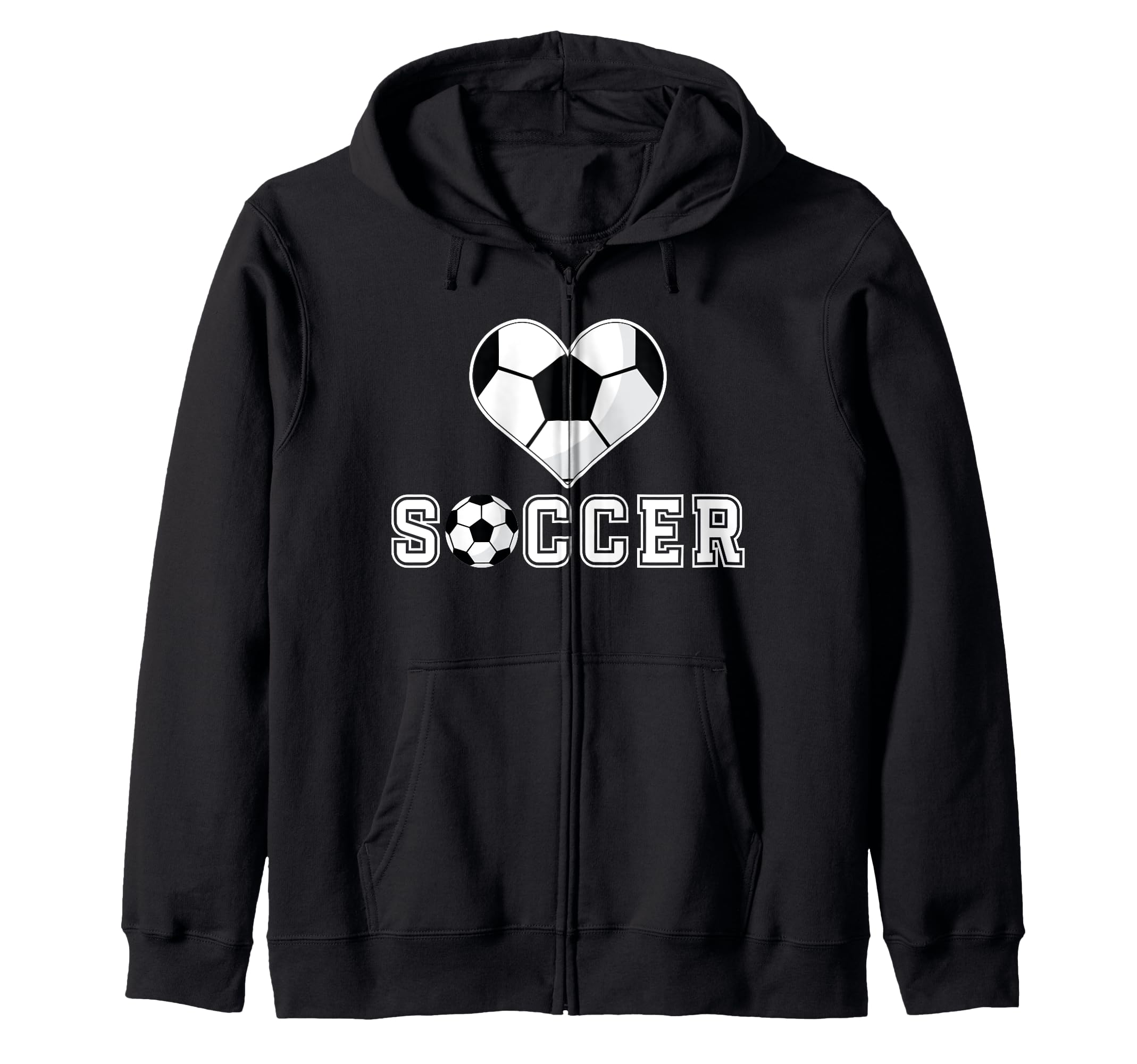 Love Soccer Heart Ball Play Gift Sports T-Shirt - Graphic Print Men Women