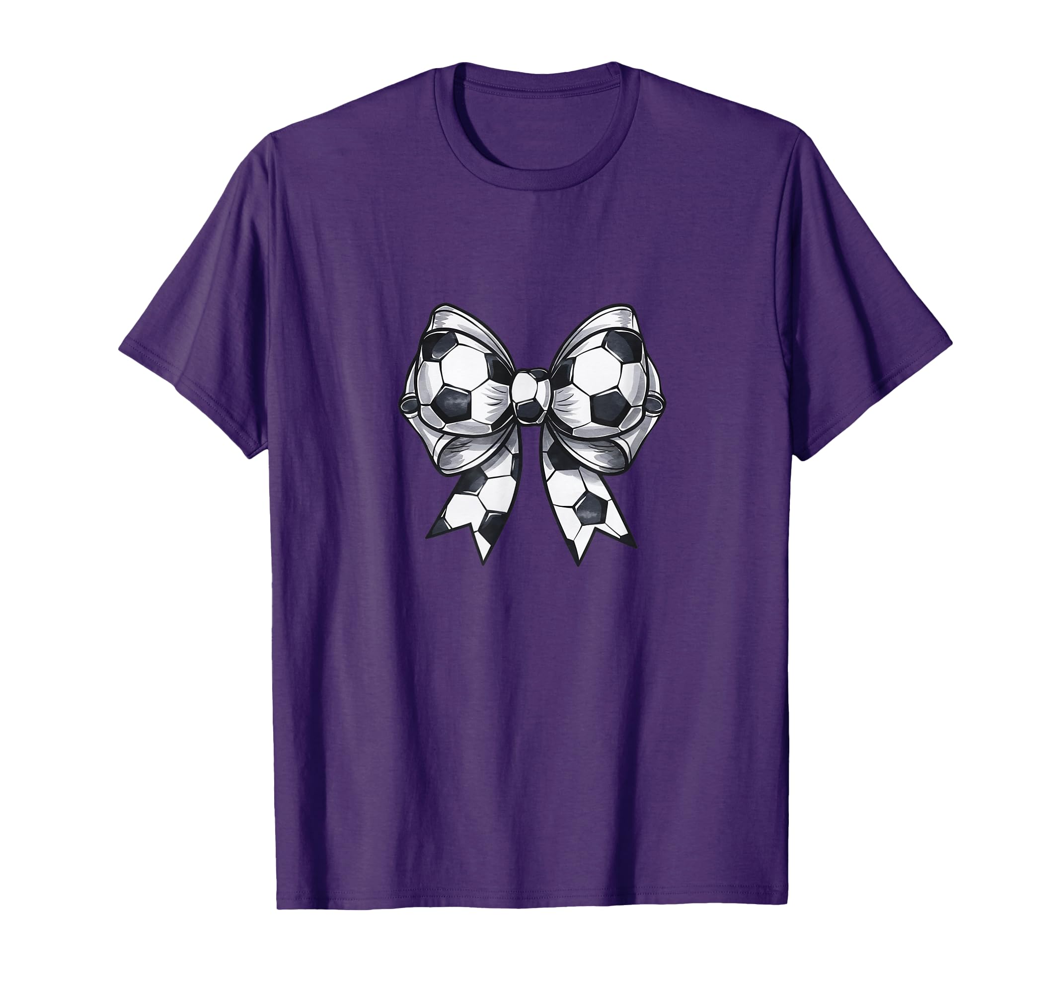 Coquette Soccer Bow Mom Sister Grandma T-Shirt - Graphic Print Men Women
