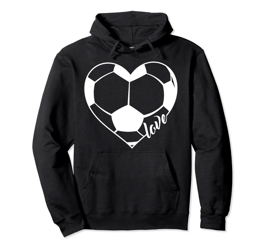 Love Soccer Ball Heart Hoodie - Streetwear Style Unisex