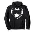Love Soccer Ball Heart Hoodie - Streetwear Style Unisex