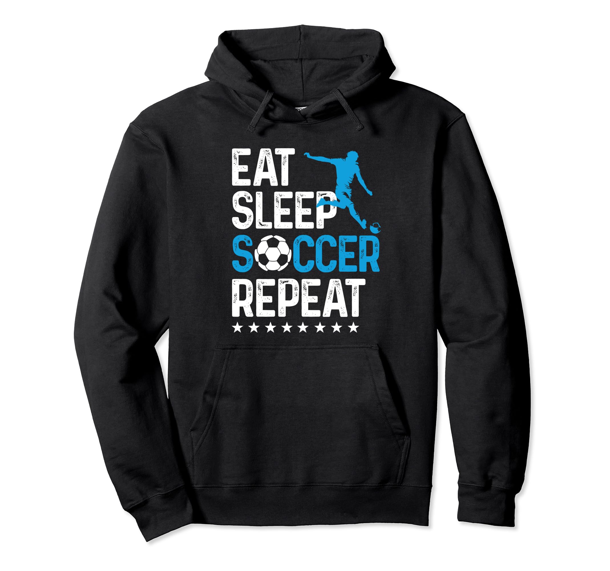 Eat Sleep Soccer Repeat Sport Player Hoodie - Novelty Apparel for Adults