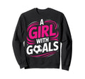Team Player Goals Soccer Players Sweatshirt - Minimalist Print Unisex